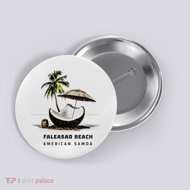 Faleasao Beach American Samoa Button