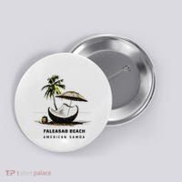 Faleasao Beach American Samoa Button thumb 0