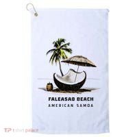 Faleasao Beach American Samoa Golf Towel thumb 0