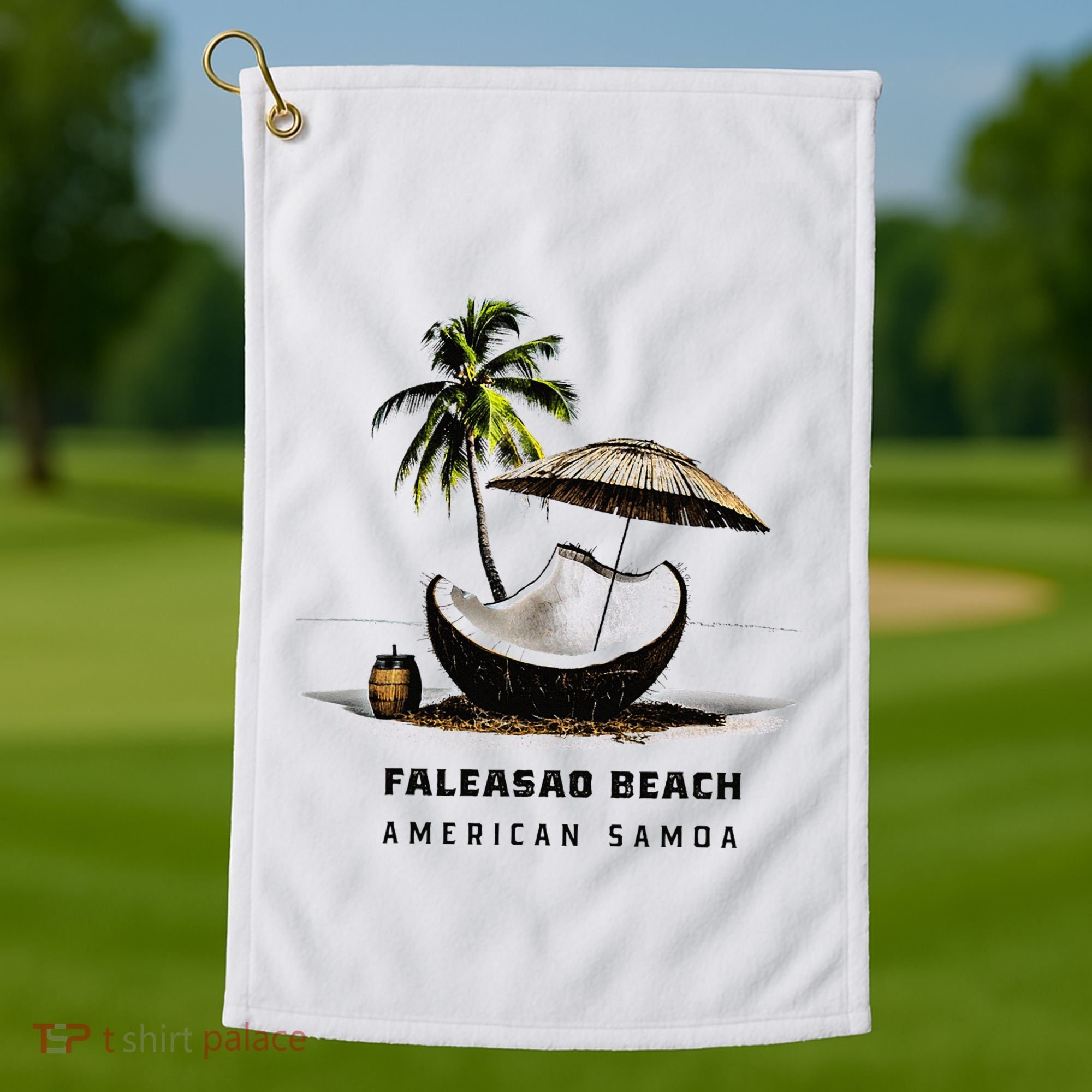Faleasao Beach American Samoa Golf Towel