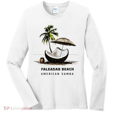 Faleasao Beach American Samoa Women's Long Sleeve Shirt