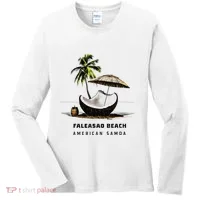 Faleasao Beach American Samoa Women's Long Sleeve Shirt thumb 0