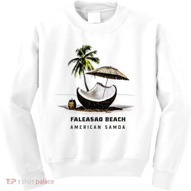 Faleasao Beach American Samoa Kids Sweatshirt