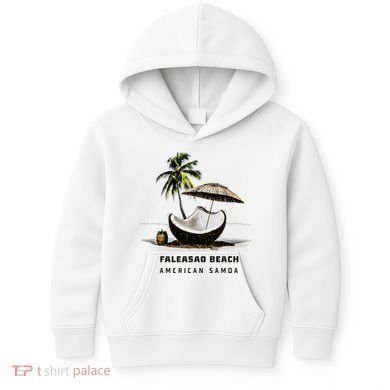 Faleasao Beach American Samoa Kids Hoodie