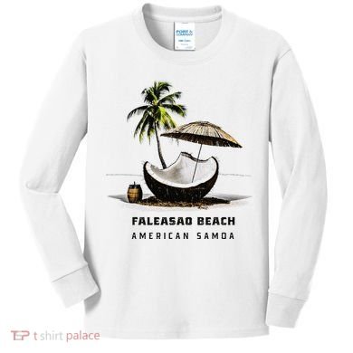 Faleasao Beach American Samoa Kids Long Sleeve Shirt