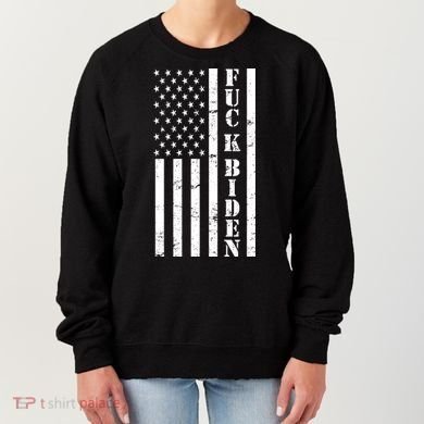 Fuck Biden American Flag Women's Sweatshirt