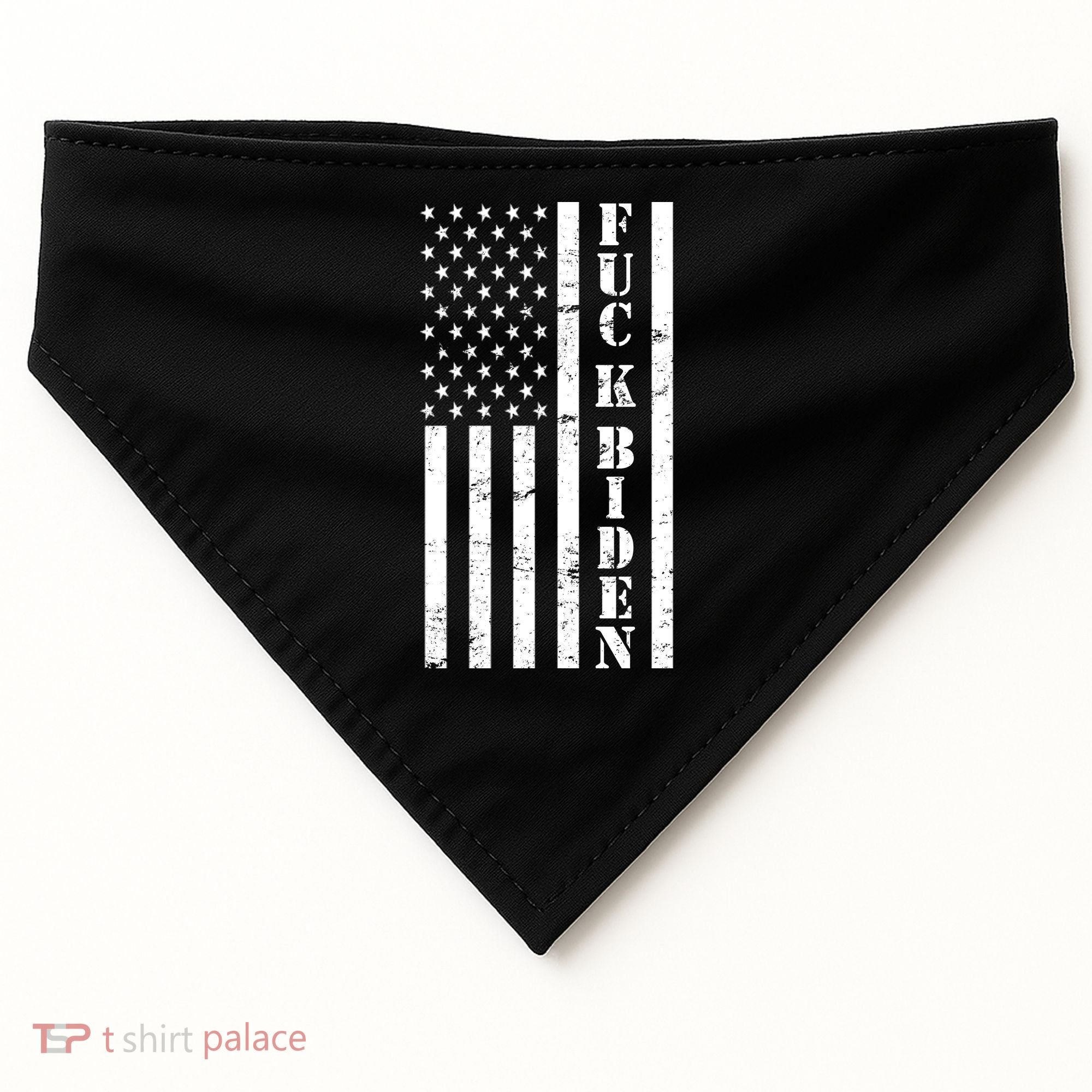 Fuck Biden American Flag USA-Made Doggie Bandana