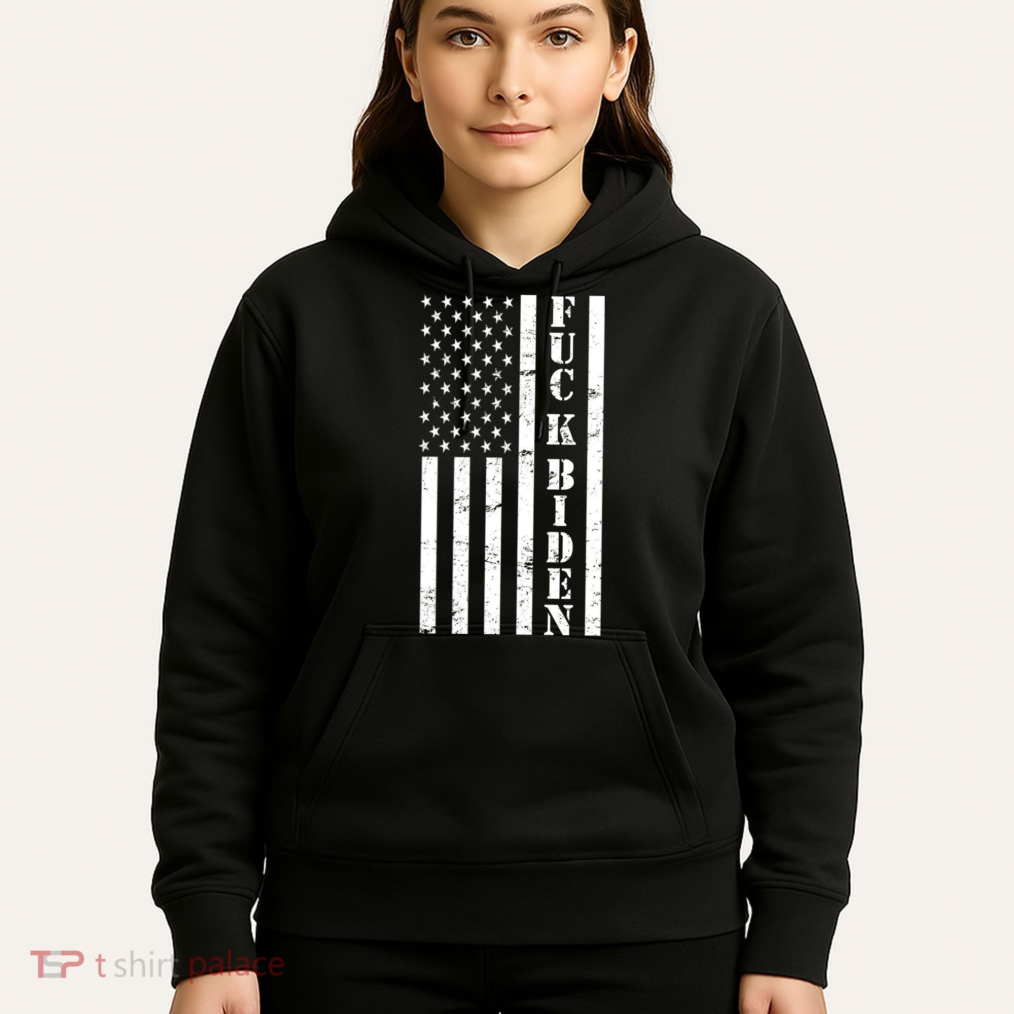 Fuck Biden American Flag Hoodie