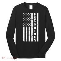Fuck Biden American Flag Long Sleeve Shirt thumb 0
