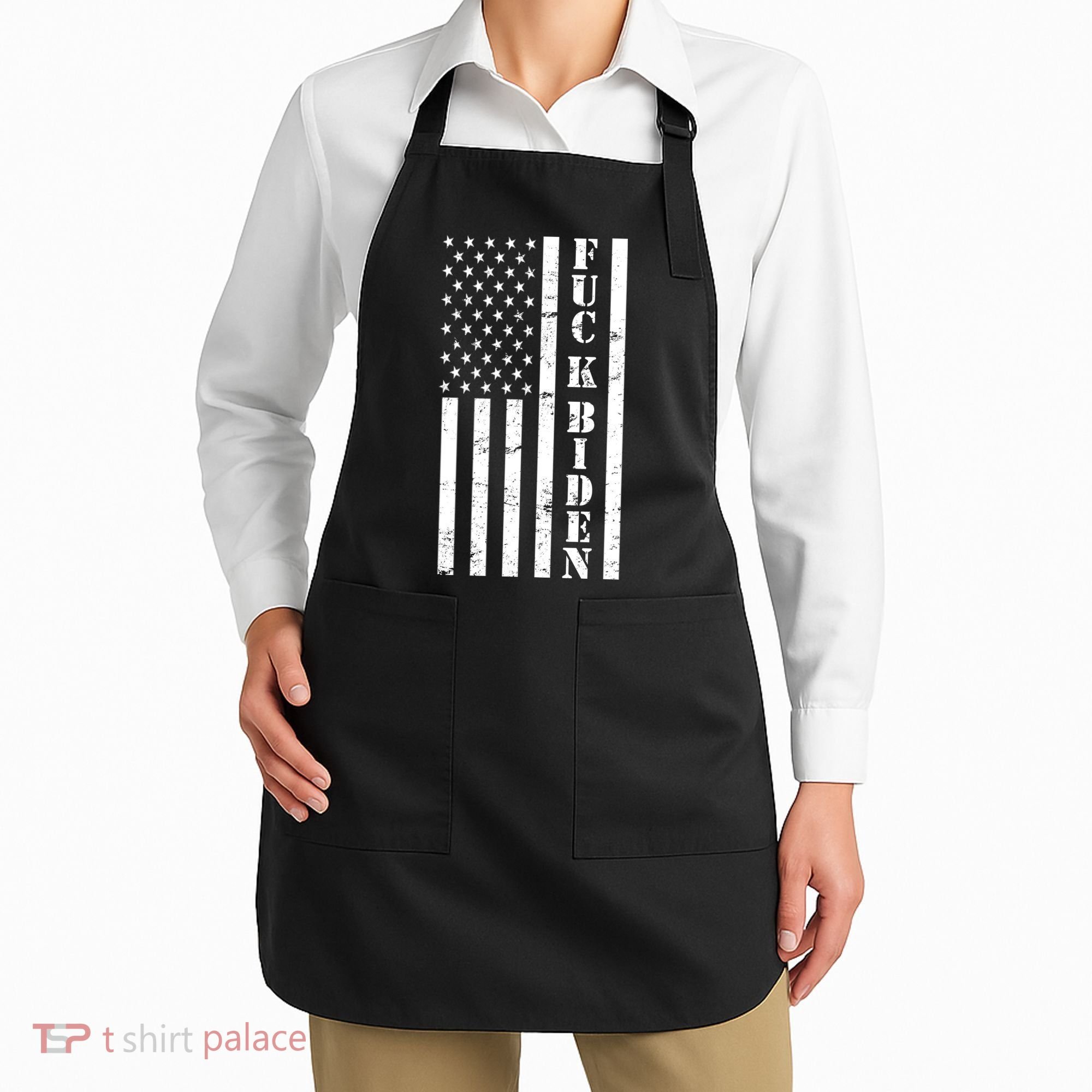 Fuck Biden American Flag Apron