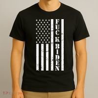 Fuck Biden American Flag T-Shirt thumb 3