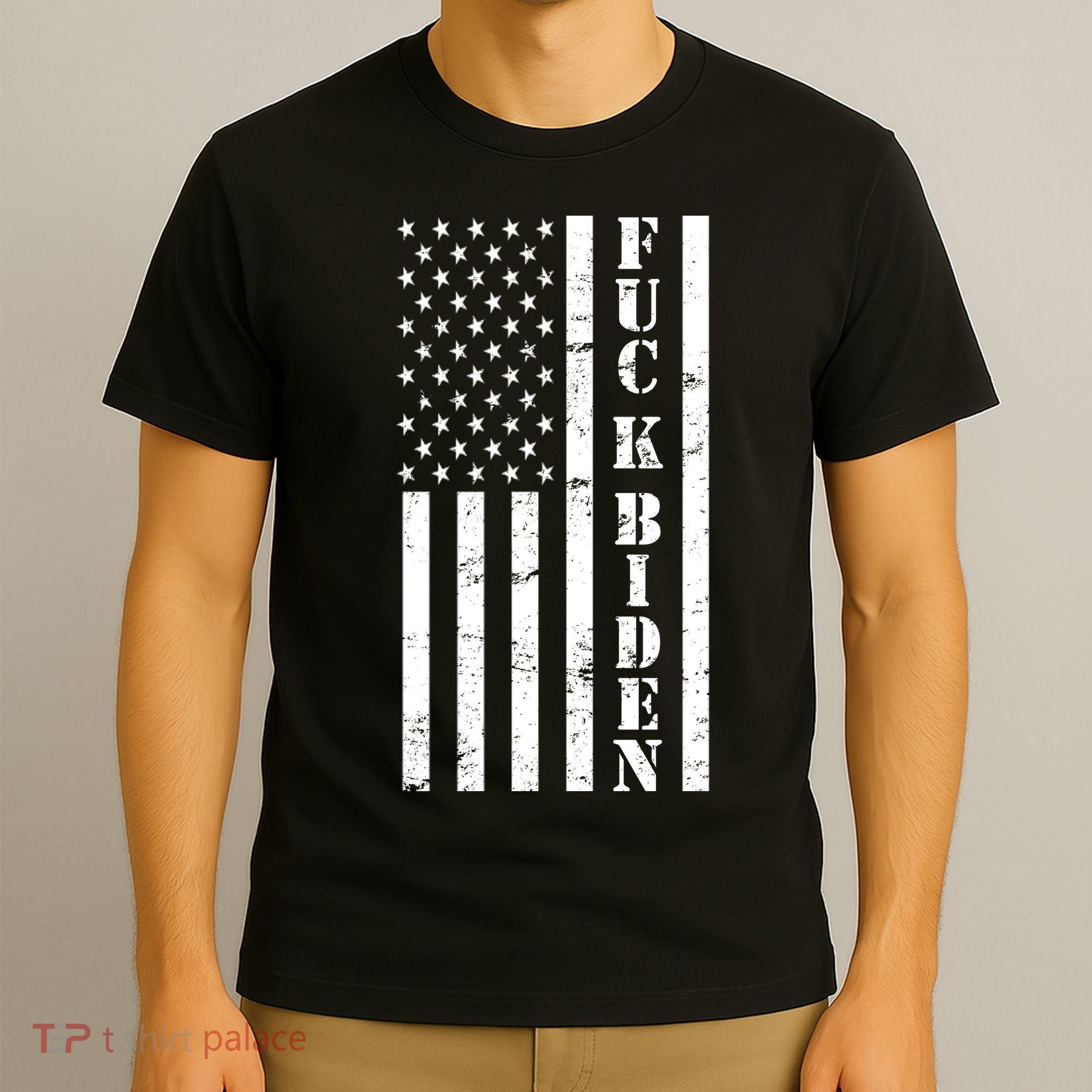 Fuck Biden American Flag T-Shirt