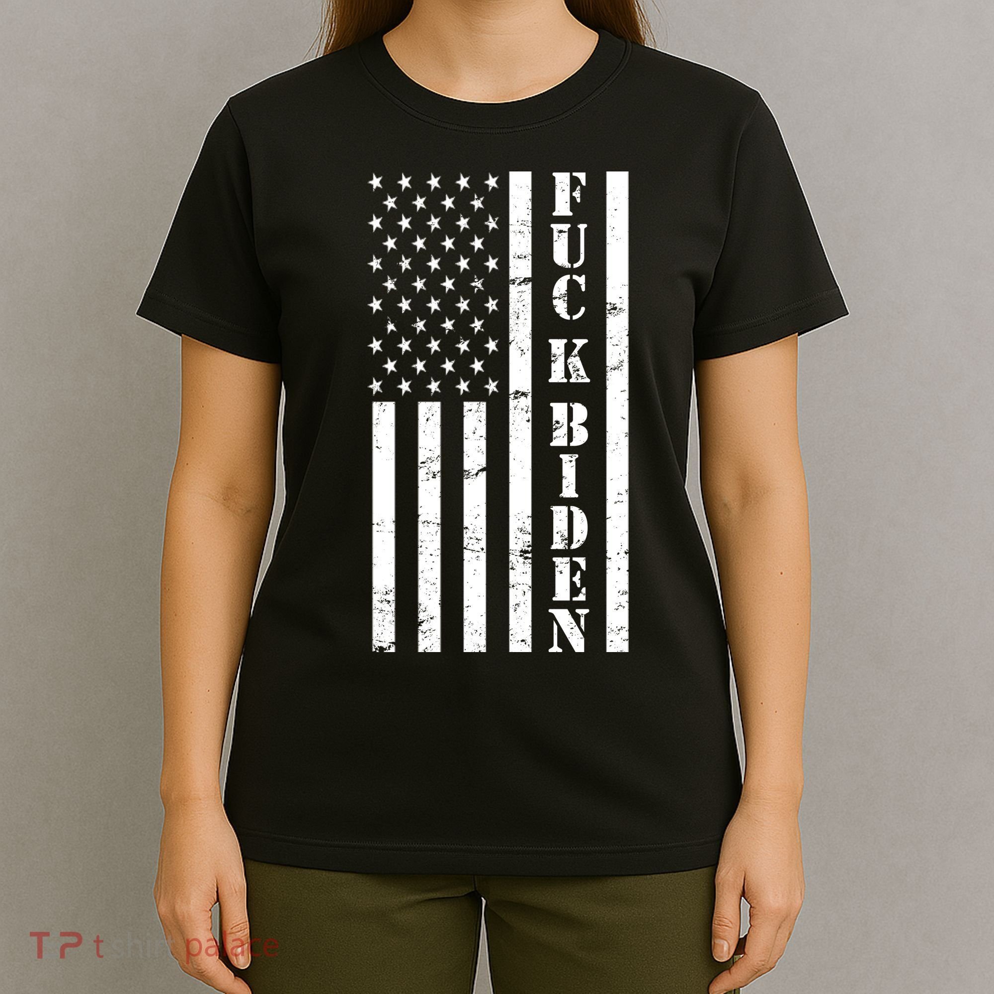 Fuck Biden American Flag T-Shirt