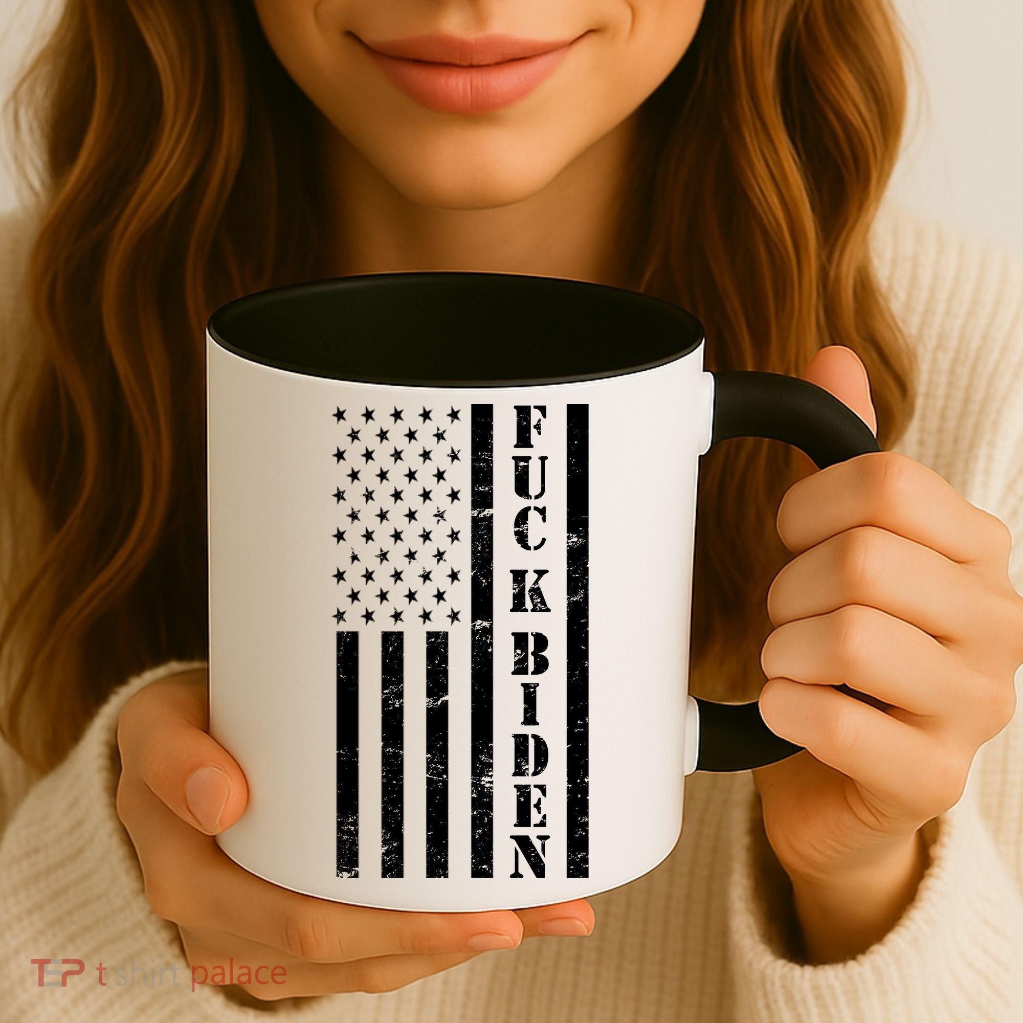 Fuck Biden American Flag Coffee Mug