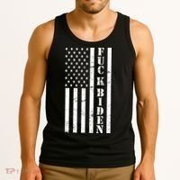 Fuck Biden American Flag Tank Top thumb 3