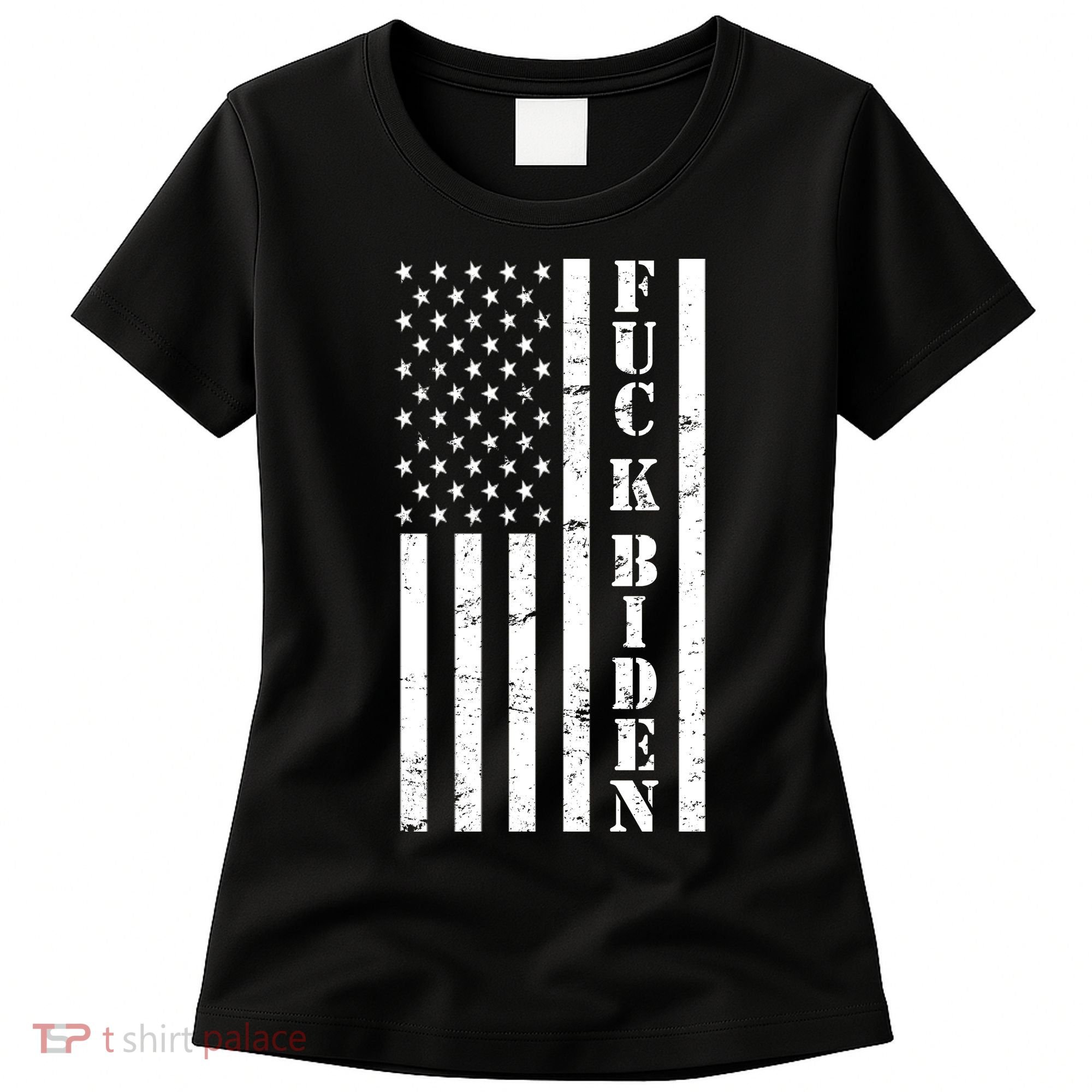 Fuck Biden American Flag Women's T-Shirt