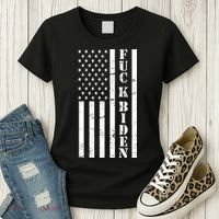 Fuck Biden American Flag Women's T-Shirt thumb 3