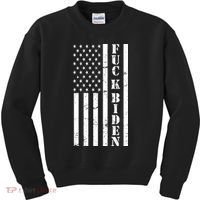 Fuck Biden American Flag Kids Sweatshirt thumb 0