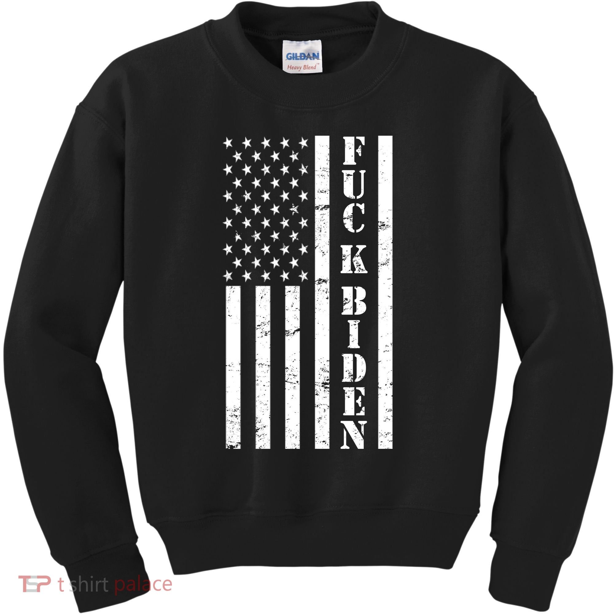 Fuck Biden American Flag Kids Sweatshirt