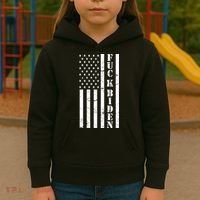Fuck Biden American Flag Kids Hoodie thumb 3
