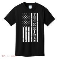 Fuck Biden American Flag Kids T-Shirt thumb 0