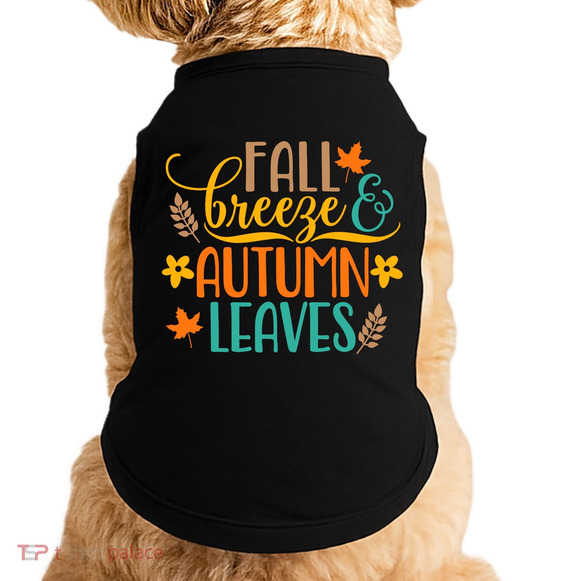Fall Breeze Autumn Leaves Doggie Tank