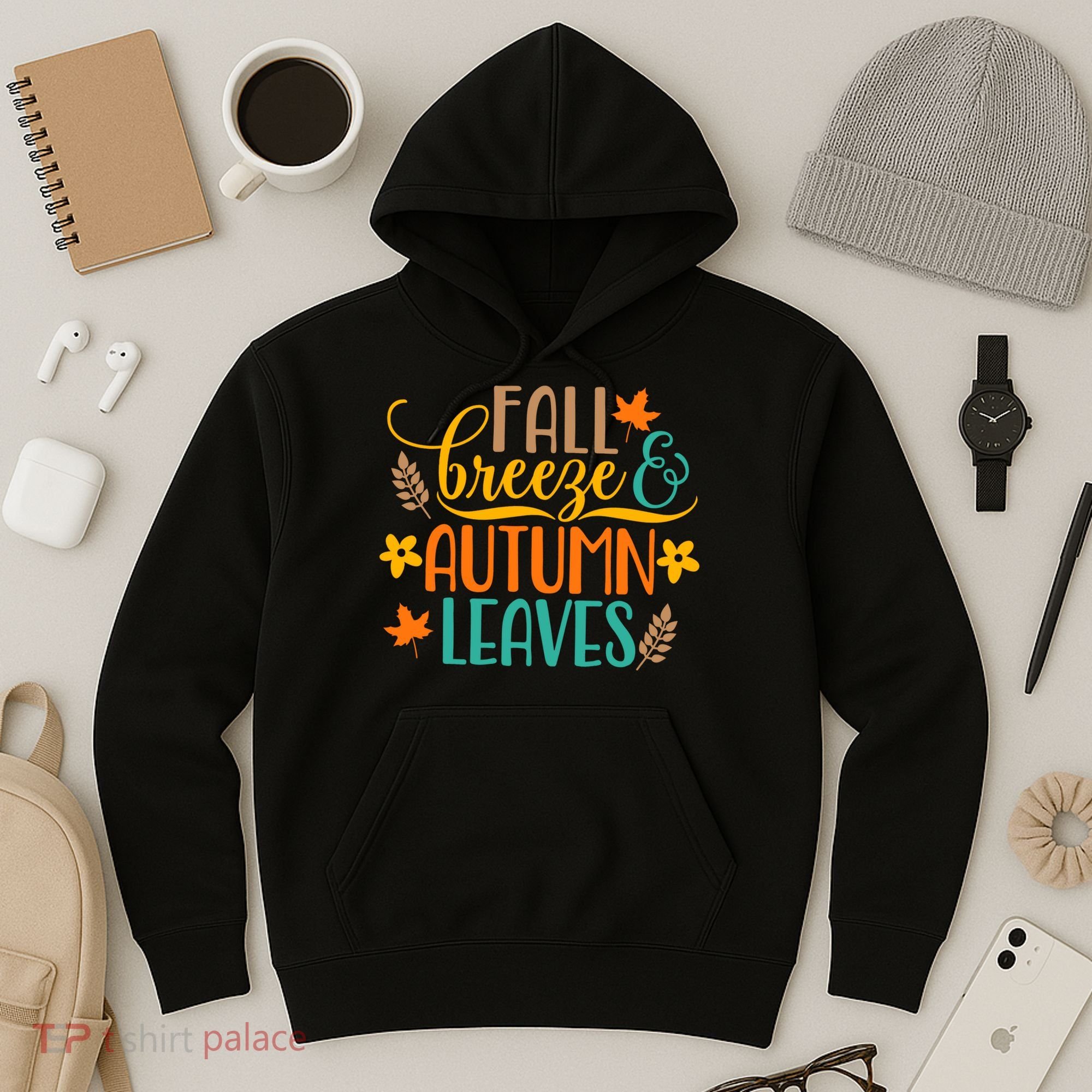 Fall Breeze Autumn Leaves Hoodie