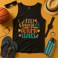 Fall Breeze Autumn Leaves Tank Top thumb 4