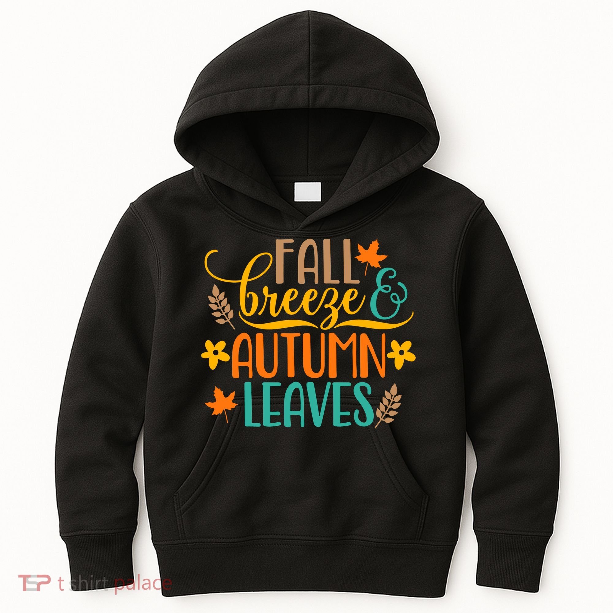 Fall Breeze Autumn Leaves Kids Hoodie