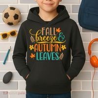 Fall Breeze Autumn Leaves Kids Hoodie thumb 2