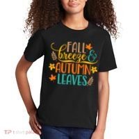 Fall Breeze Autumn Leaves Kids T-Shirt thumb 2