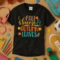 Fall Breeze Autumn Leaves Kids T-Shirt thumb 3