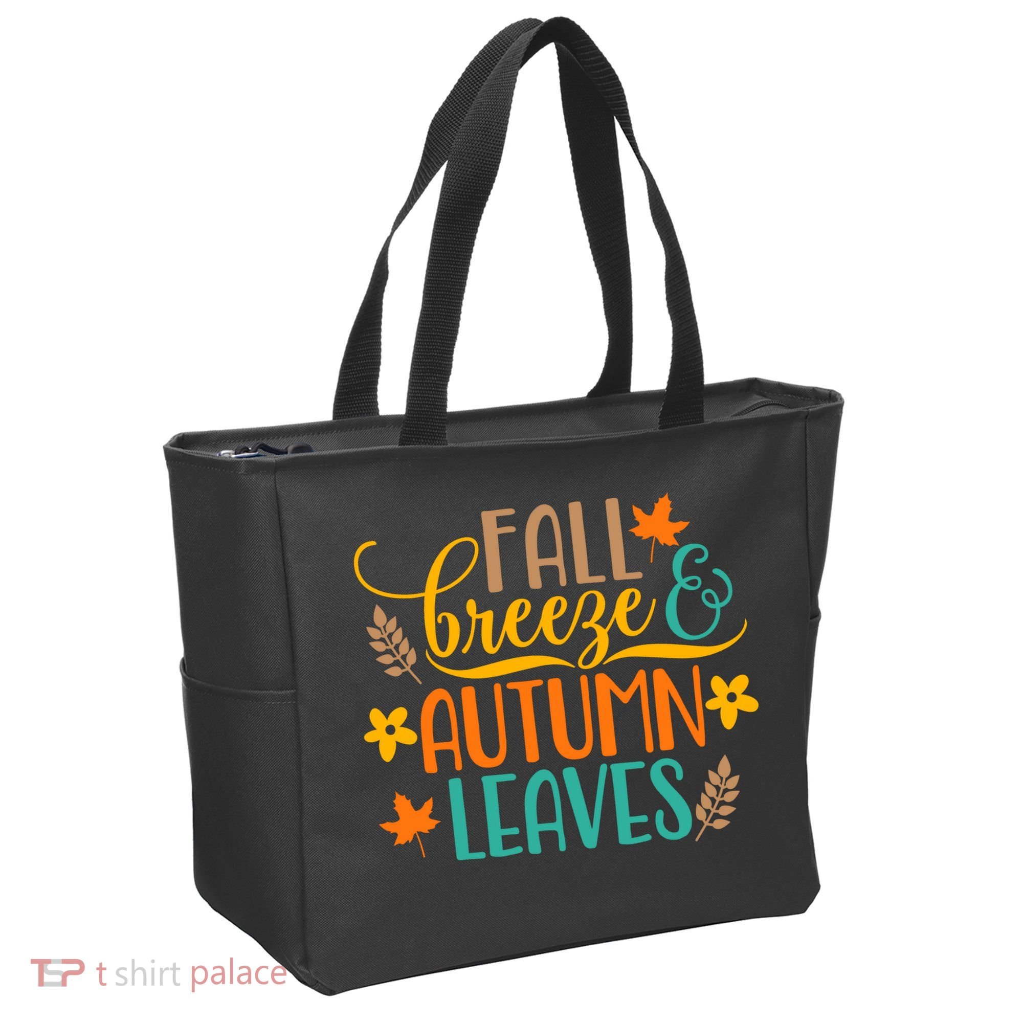 Fall Breeze Autumn Leaves Tote Bag