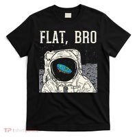 Flat Bro Astronaut Space Funny Earth Conspiracy Theory Gift T-Shirt thumb 0