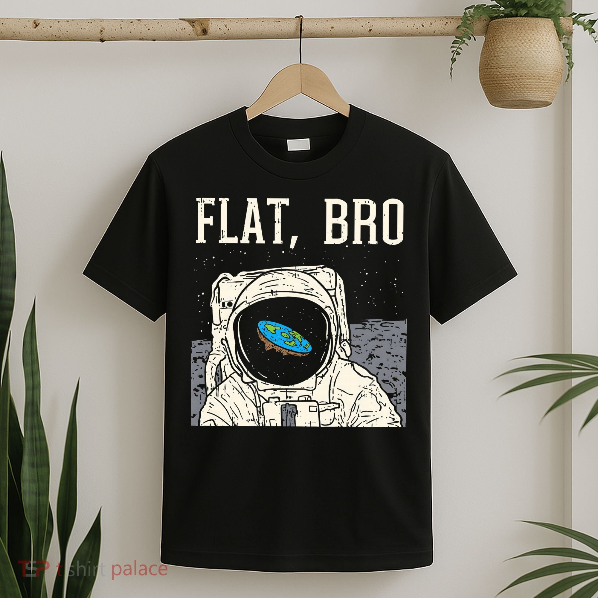 Flat Bro Astronaut Space Funny Earth Conspiracy Theory Gift T-Shirt