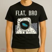 Flat Bro Astronaut Space Funny Earth Conspiracy Theory Gift T-Shirt thumb 3