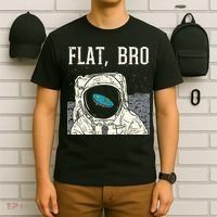 Flat Bro Astronaut Space Funny Earth Conspiracy Theory Gift T-Shirt thumb 6