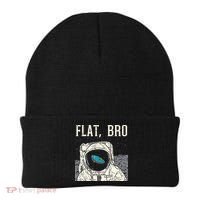 Flat Bro Astronaut Space Funny Earth Conspiracy Theory Gift Beanie thumb 0