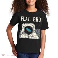 Flat Bro Astronaut Space Funny Earth Conspiracy Theory Gift Kids T-Shirt thumb 2