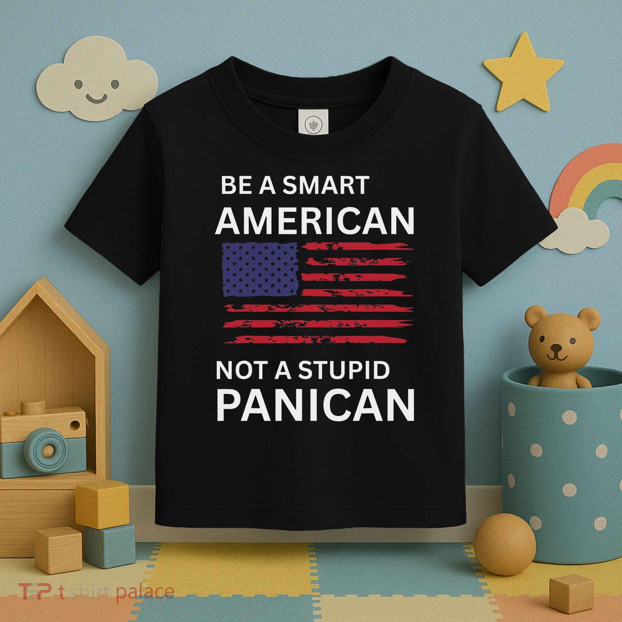 Funny Be A Smart American Not A Stupid Panican Toddler T-Shirt
