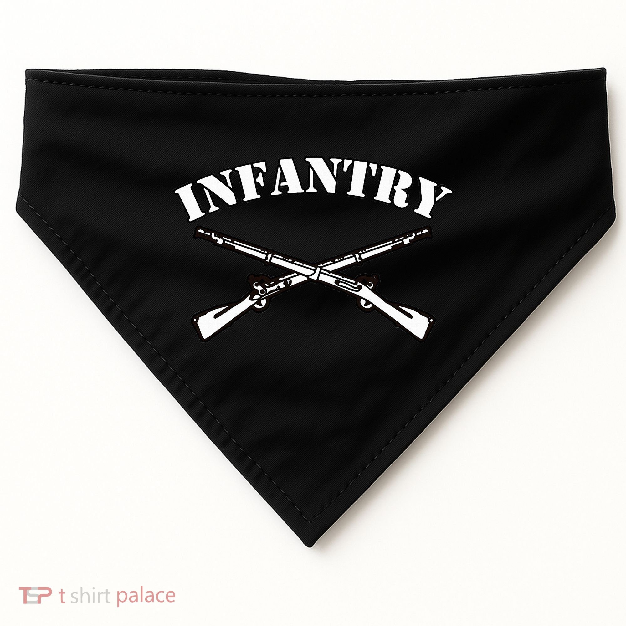 Fort Benning Army Infantry Crossed Rifles USA-Made Doggie Bandana