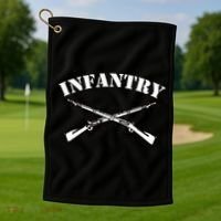 Fort Benning Army Infantry Crossed Rifles Golf Towel thumb 1