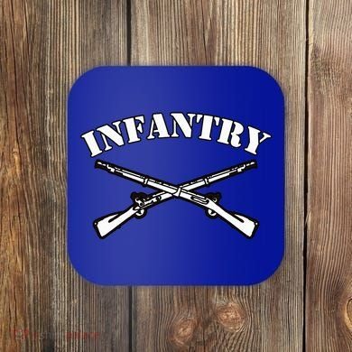 Fort Benning Army Infantry Crossed Rifles Coaster