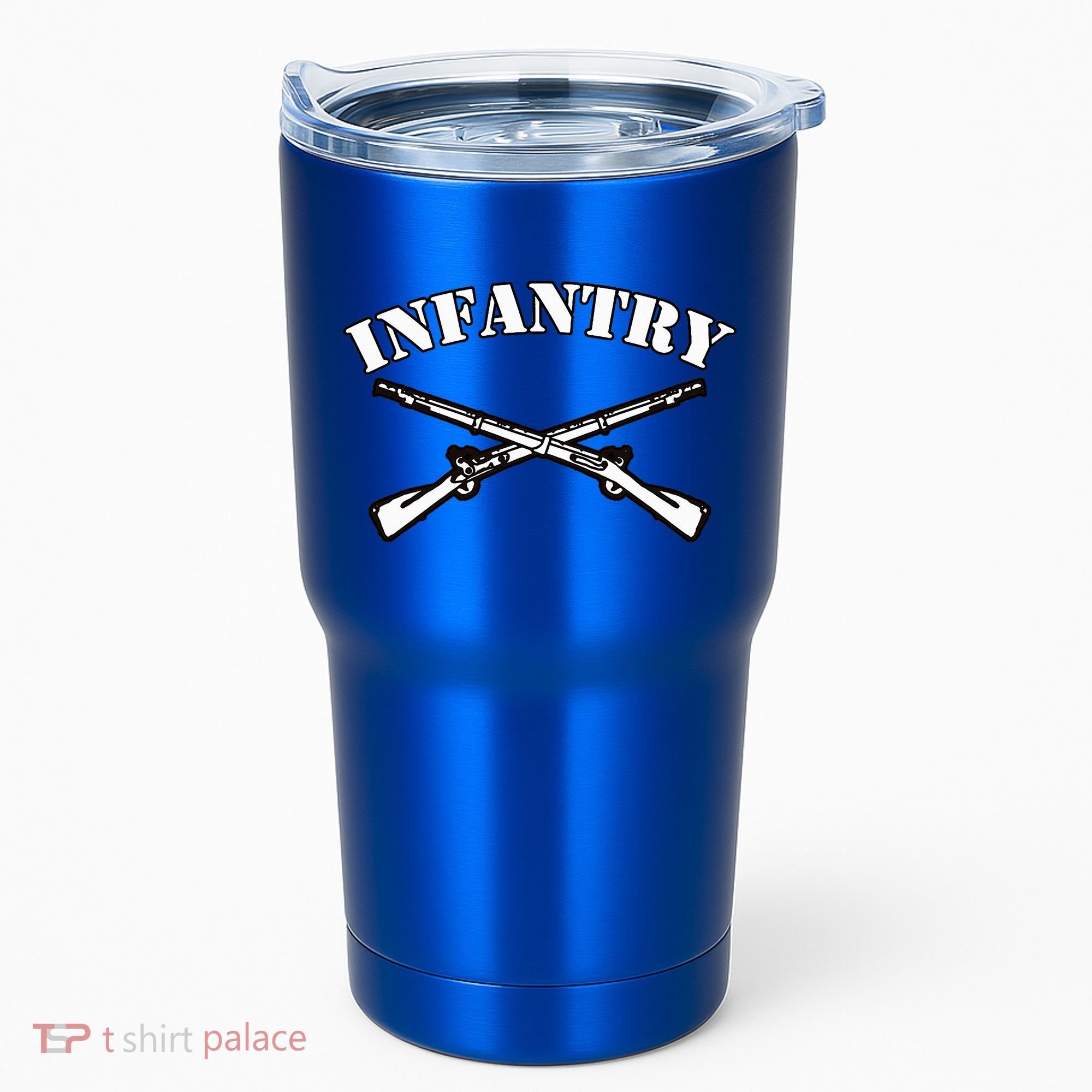 Fort Benning Army Infantry Crossed Rifles Tumbler