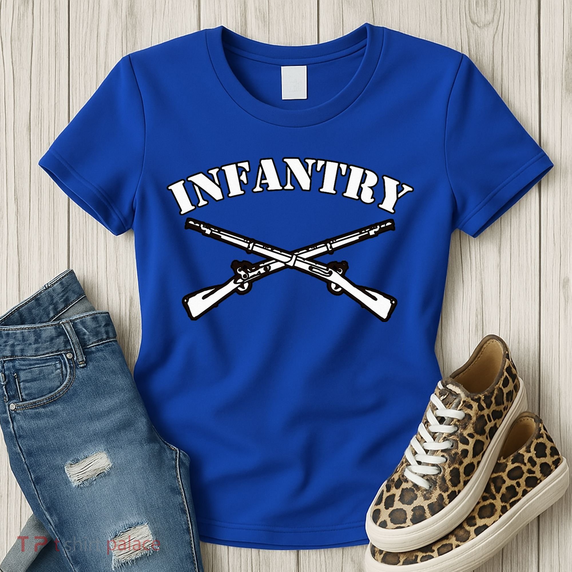 Fort Benning Army Infantry Crossed Rifles Women's T-Shirt