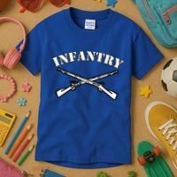 Fort Benning Army Infantry Crossed Rifles Kids T-Shirt thumb 3
