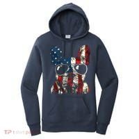 French Bulldog American USA Flag 4th Of July Frenchie Women's Hoodie thumb 0