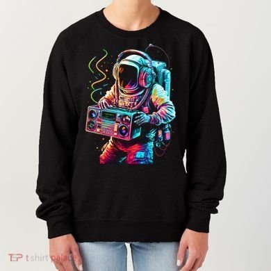 Funky Boombox Astronaut In Space Graphic And Teens Gift Women's Sweatshirt