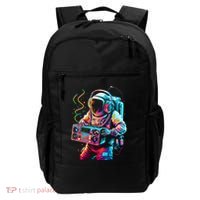 Funky Boombox Astronaut In Space Graphic And Teens Gift Backpack thumb 0