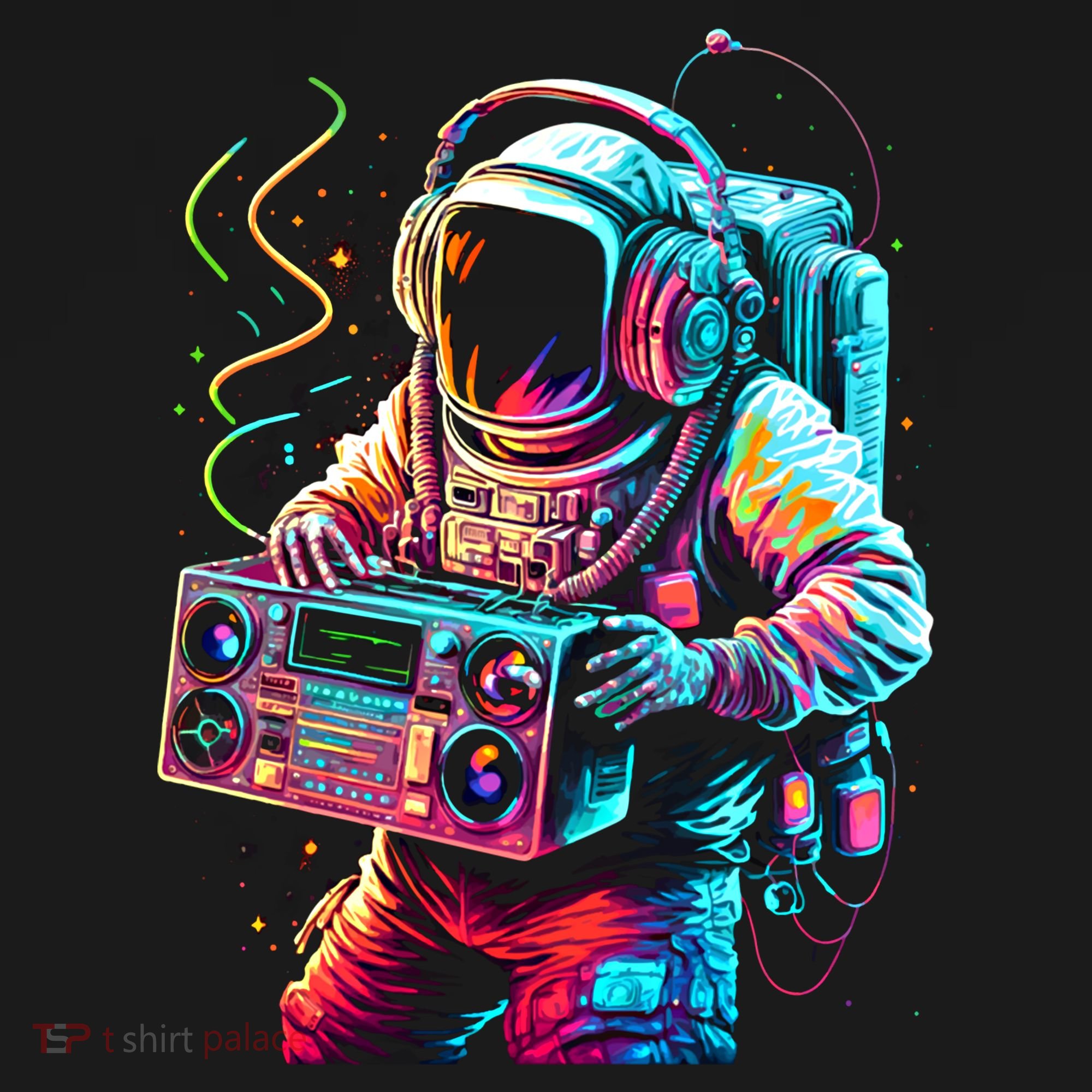 Funky Boombox Astronaut In Space Graphic And Teens Gift Backpack